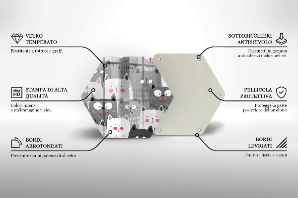 Chopping board Illustration of cats