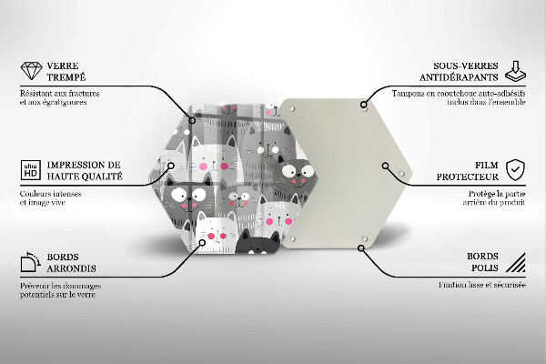 Chopping board Illustration of cats