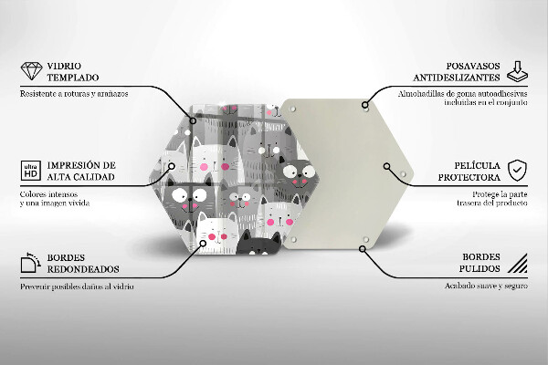 Chopping board Illustration of cats