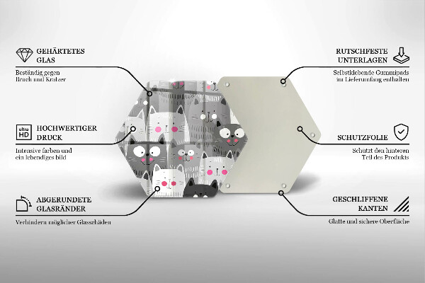 Chopping board Illustration of cats