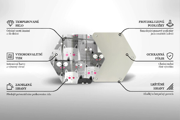 Chopping board Illustration of cats