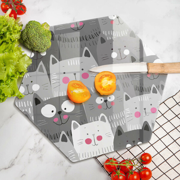Chopping board Illustration of cats