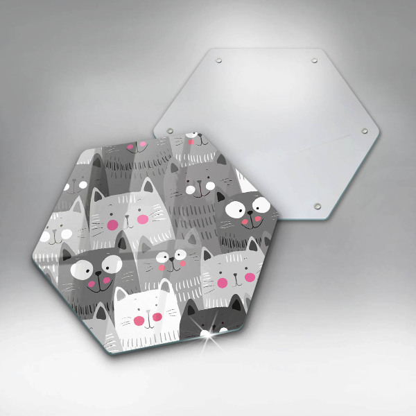 Chopping board Illustration of cats