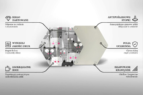 Chopping board Illustration of cats