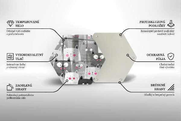 Chopping board Illustration of cats