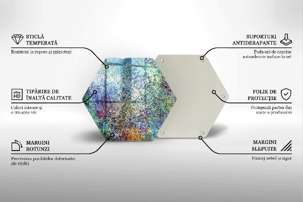 Chopping board Colorful abstraction of the line