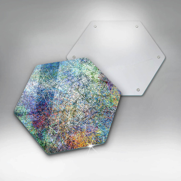 Chopping board Colorful abstraction of the line