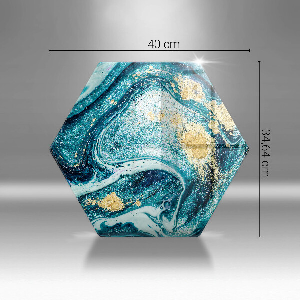 Chopping board Blue abstraction gold