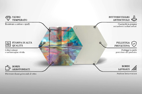 Chopping board Colorful sky