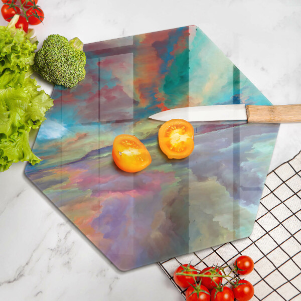 Chopping board Colorful sky