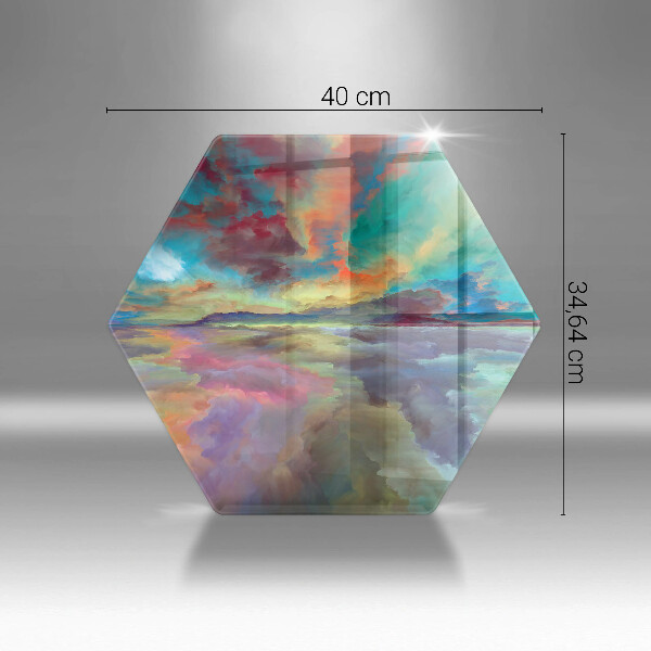 Chopping board Colorful sky