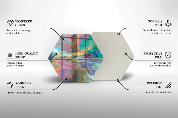 Chopping board Colorful sky