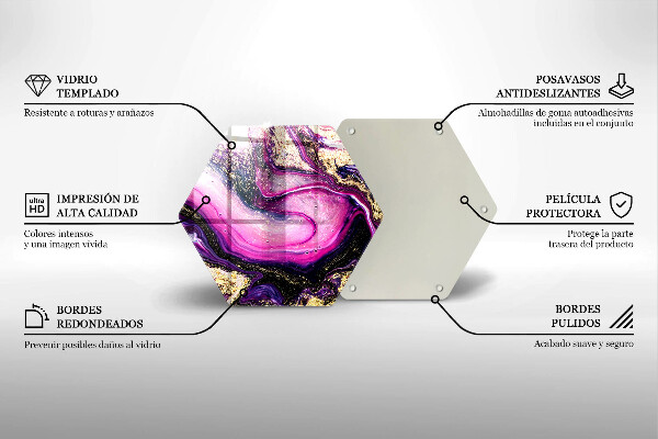 Chopping board Abstraction design gold