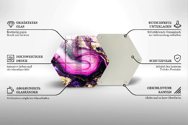 Chopping board Abstraction design gold