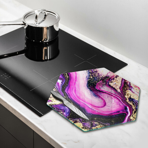 Chopping board Abstraction design gold
