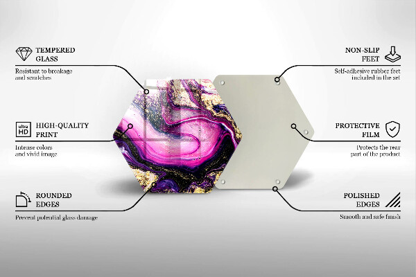 Chopping board Abstraction design gold