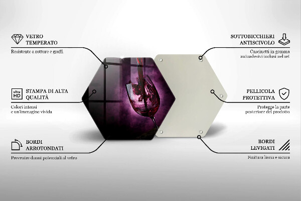 Chopping board glass A glass of wine