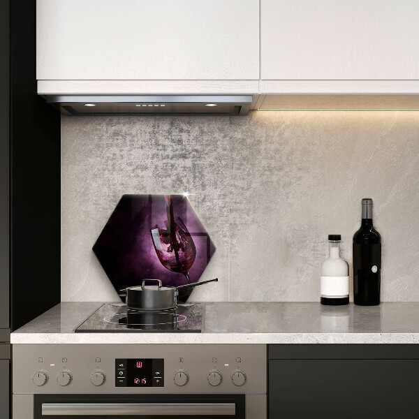 Chopping board glass A glass of wine