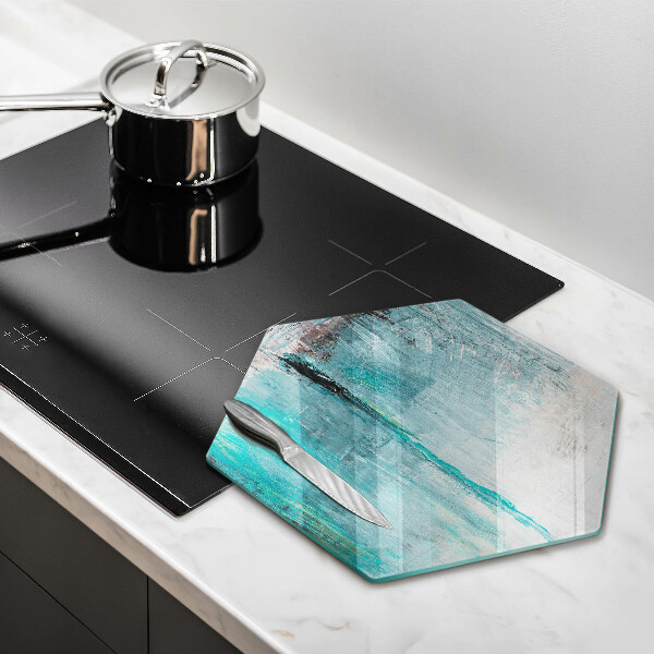 Chopping board glass Background paint abstraction