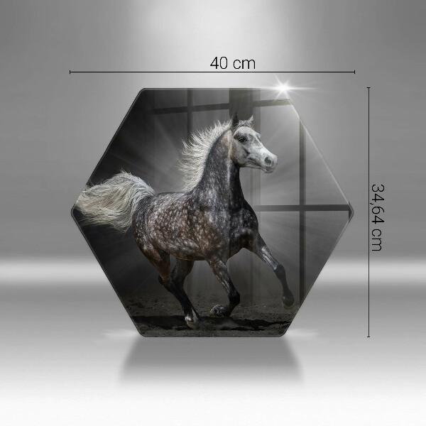 Chopping board glass Horse at a gallop
