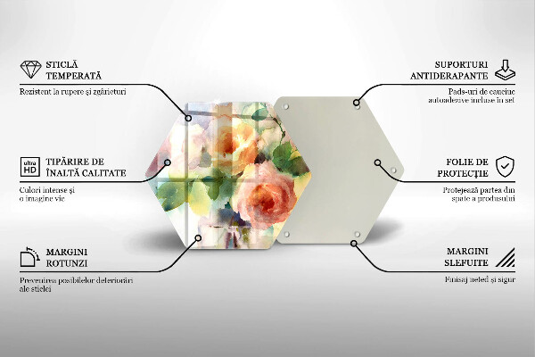 Chopping board Painted flowers