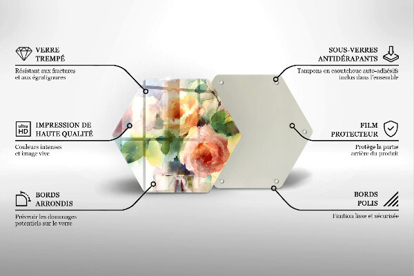 Chopping board Painted flowers