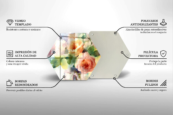 Chopping board Painted flowers