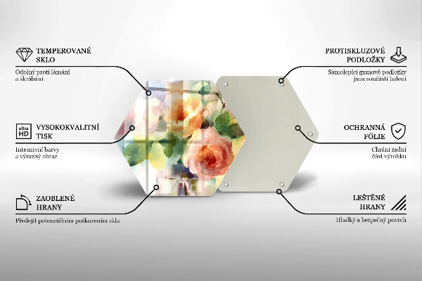 Chopping board Painted flowers