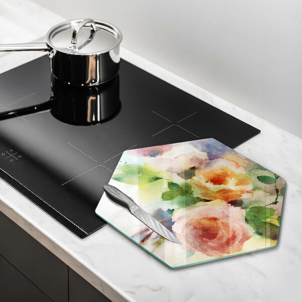 Chopping board Painted flowers