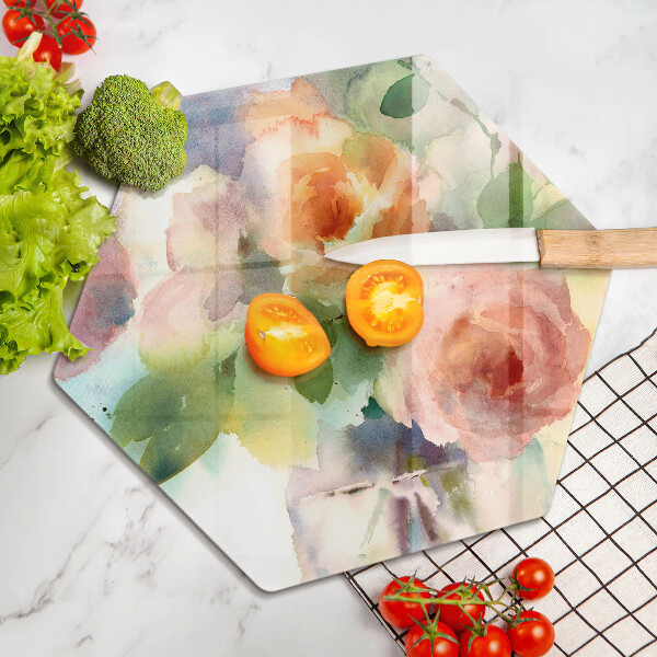 Chopping board Painted flowers