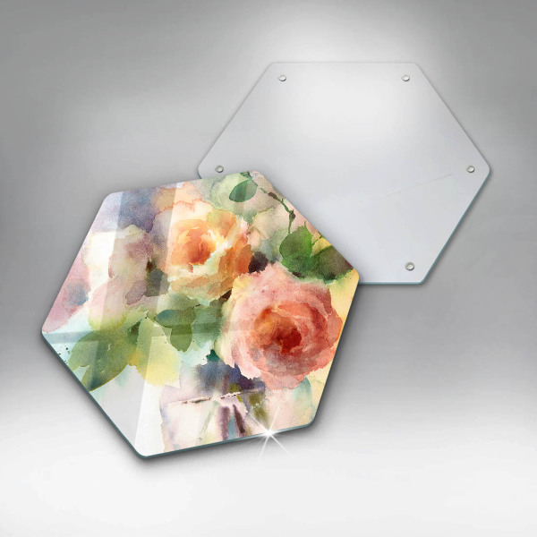 Chopping board Painted flowers