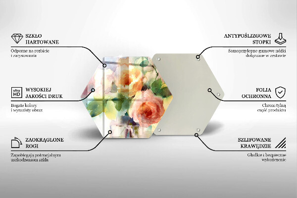 Chopping board Painted flowers