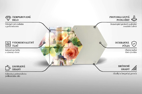 Chopping board Painted flowers