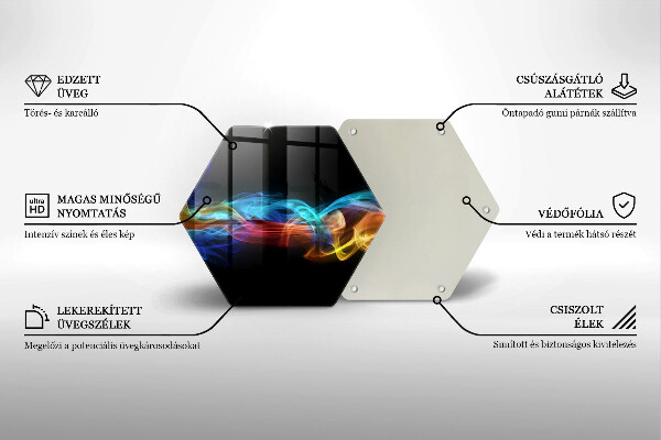 Chopping board Colorful smoke
