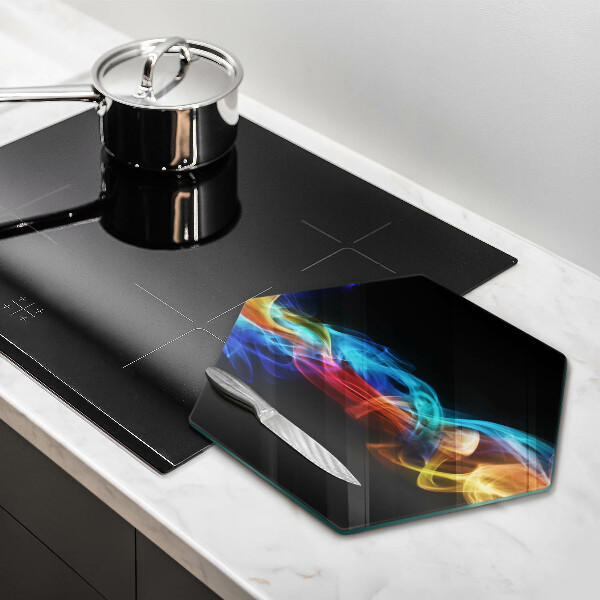 Chopping board Colorful smoke