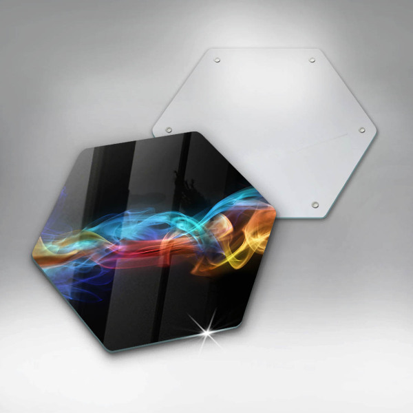 Chopping board Colorful smoke