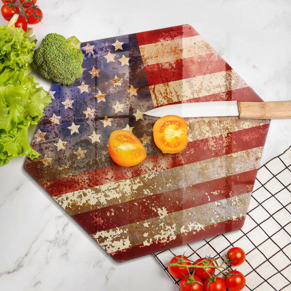 Glass worktop saver USA Flag of America