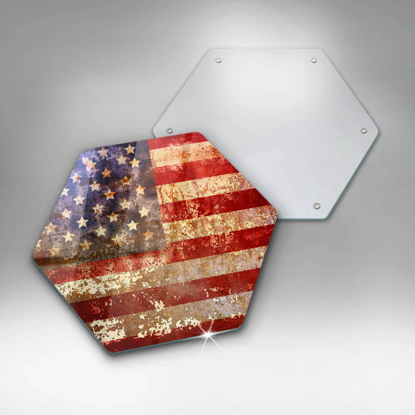 Glass worktop saver USA Flag of America
