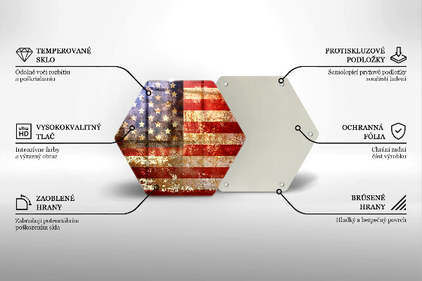Glass worktop saver USA Flag of America