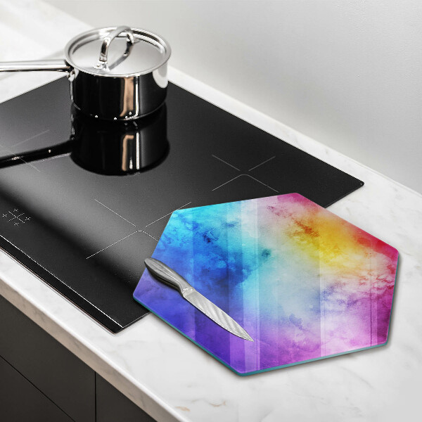 Glass worktop saver Rainbow watercolor spots