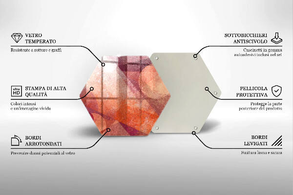 Glass worktop saver Abstract art