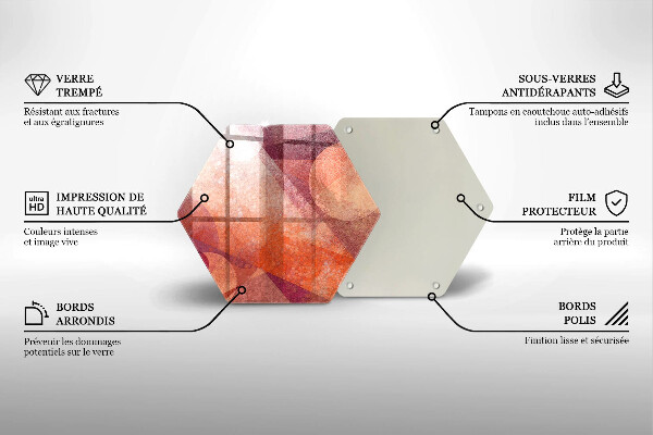 Glass worktop saver Abstract art