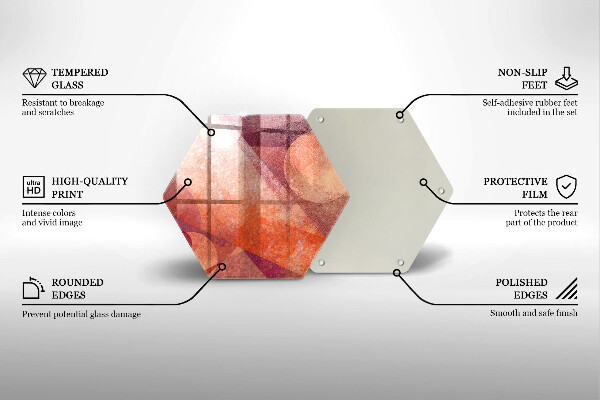 Glass worktop saver Abstract art