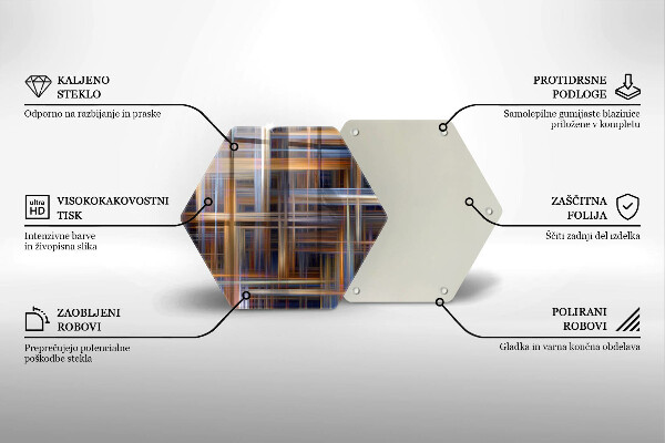 Glass worktop saver Abstract paint lines