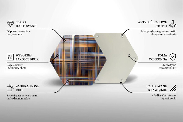 Glass worktop saver Abstract paint lines