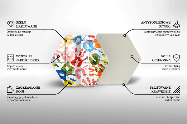 Glass worktop saver Traces of children's hands
