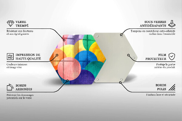 Glass worktop saver Colorful wheels