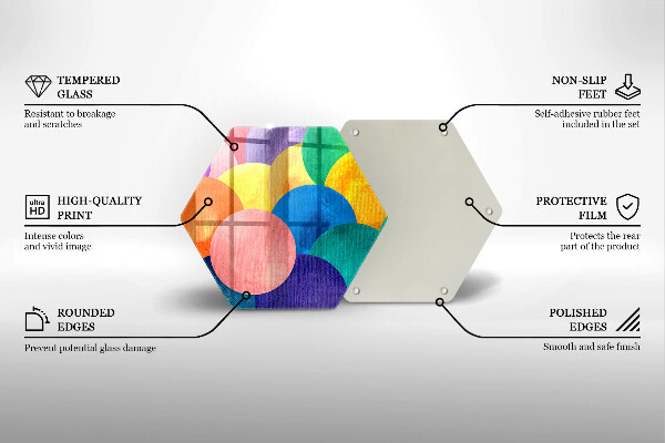 Glass worktop saver Colorful wheels