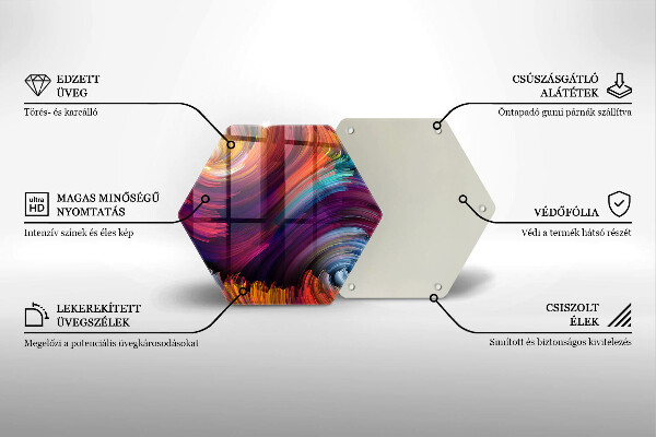 Glass worktop saver Colorful highlights