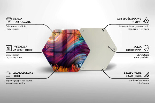 Glass worktop saver Colorful highlights